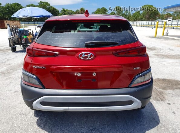 KM8K2CAB0NU807683 2022 HYUNDAI KONA Red Vista trasera
