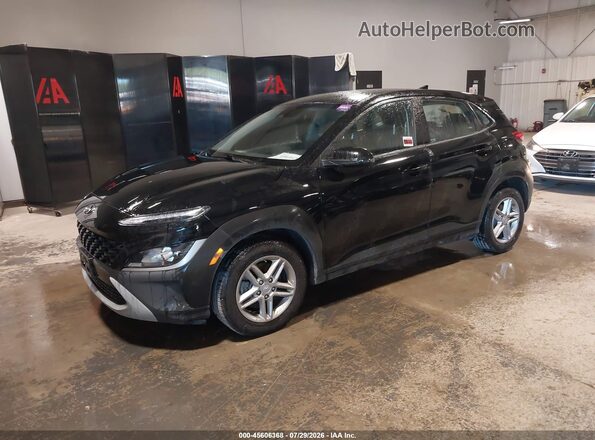 KM8K2CAB1PU012189 2023 HYUNDAI KONA Black Առջևի ձախ երեք քառորդ տեսարան