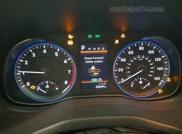 KM8K2CAB8PU052124 2023 HYUNDAI KONA Red Vista del cuadro de instrumentos