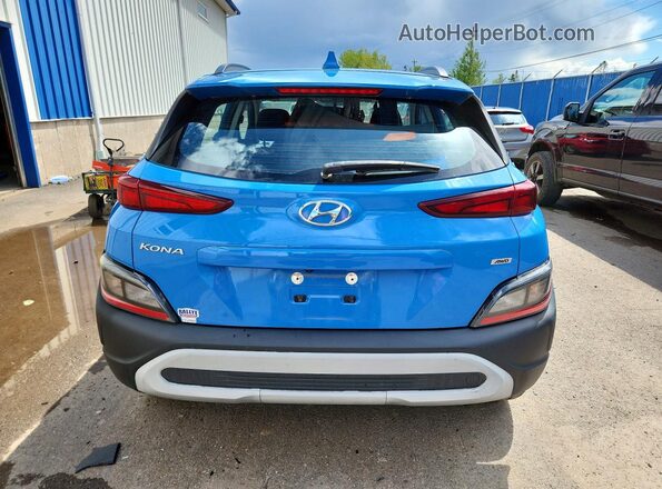 KM8K2CABXNU801292 2022 HYUNDAI KONA Blue უკანა ხედი
