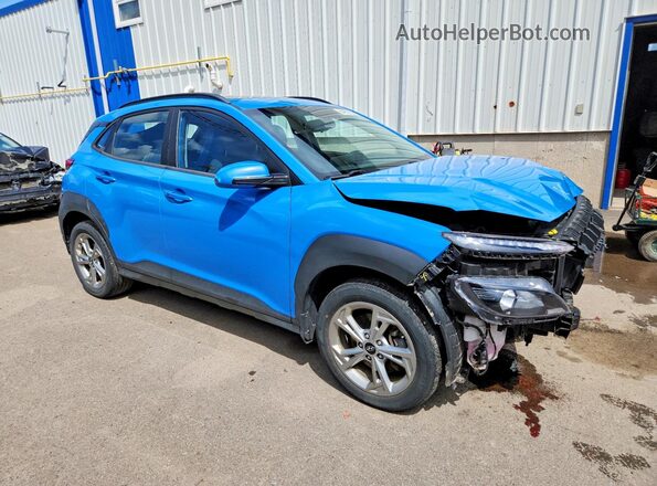 KM8K2CABXNU801292 2022 HYUNDAI KONA Blue წინა მარჯვენა