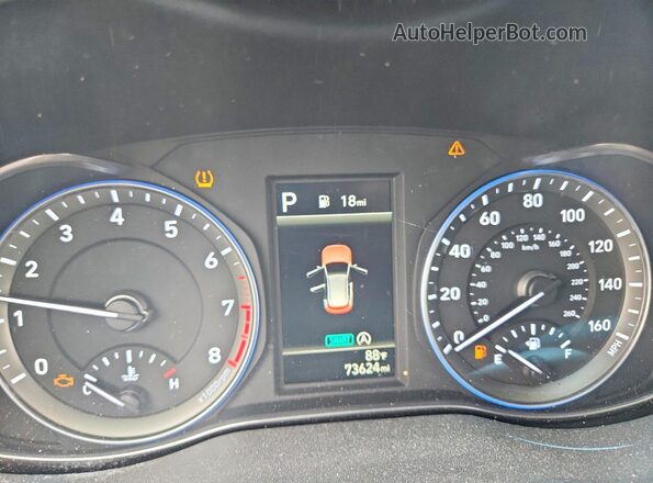 KM8K2CABXNU846846 2022 HYUNDAI KONA Charcoal Instrument cluster view