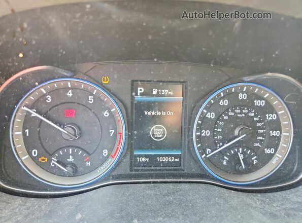KM8K33A51MU687768 2021 HYUNDAI KONA Red Vista del cuadro de instrumentos