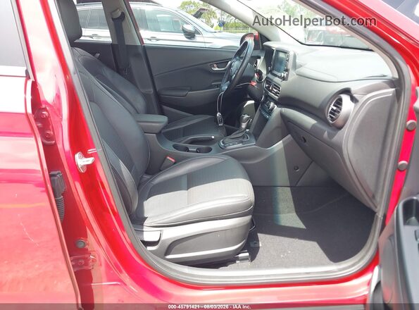 KM8K33A54JU080579 2018 HYUNDAI KONA Red Widok wnętrza z przodu