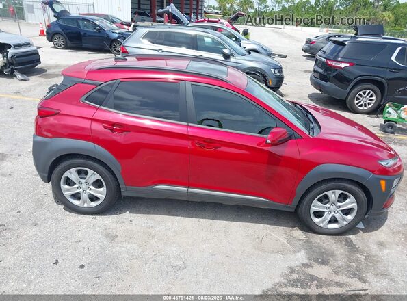 KM8K33A54JU080579 2018 HYUNDAI KONA Red Widok wnętrza z tyłu