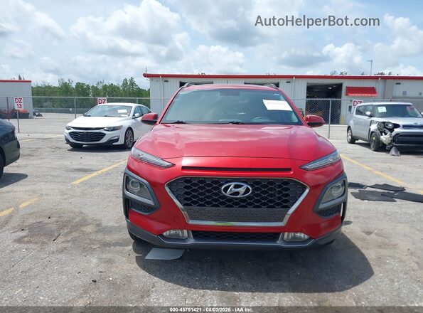 KM8K33A54JU080579 2018 HYUNDAI KONA Red Widok zestawu wskaźników
