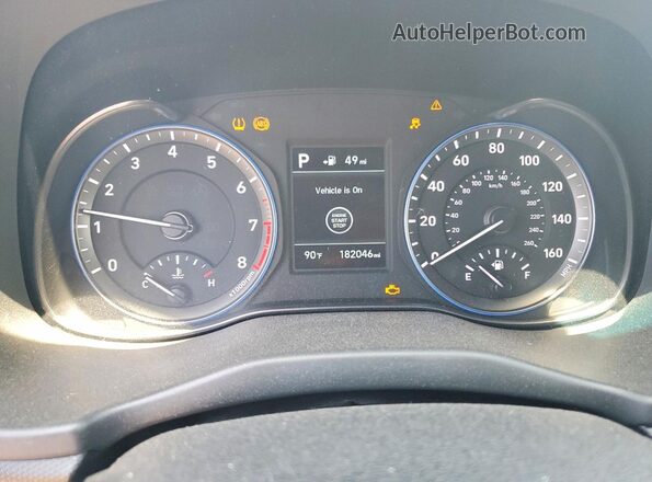 KM8K33A55JU071115 2018 HYUNDAI KONA Black Սարքավորումների վահանակի տեսք