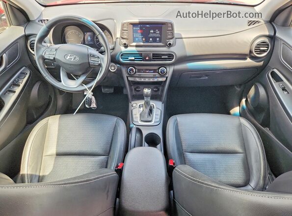 KM8K33A55JU078629 2018 HYUNDAI KONA Red Dashboard view
