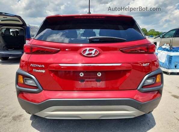 KM8K33A55JU078629 2018 HYUNDAI KONA Red Rear view