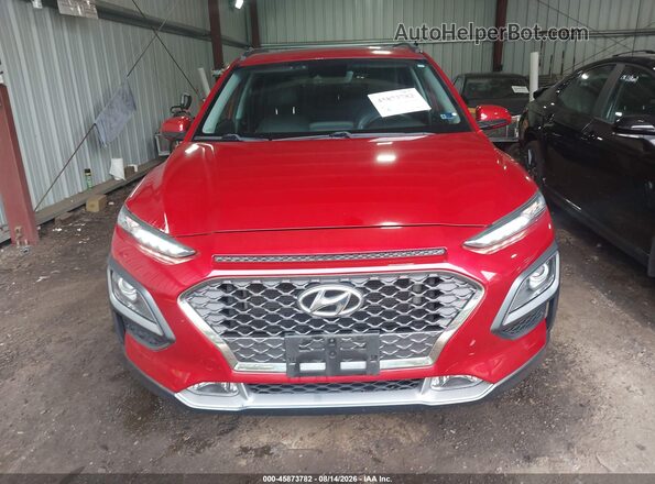 KM8K33A58KU360457 2019 HYUNDAI KONA Red Вид щитка приладів