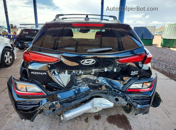 KM8K3CA36PU039152 2023 HYUNDAI KONA Black Հետևի տեսք