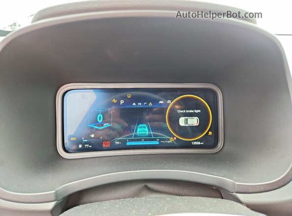 KM8K3CA3XPU031698 2023 HYUNDAI KONA Gray ხელსაწყოთა პანელის ხედი