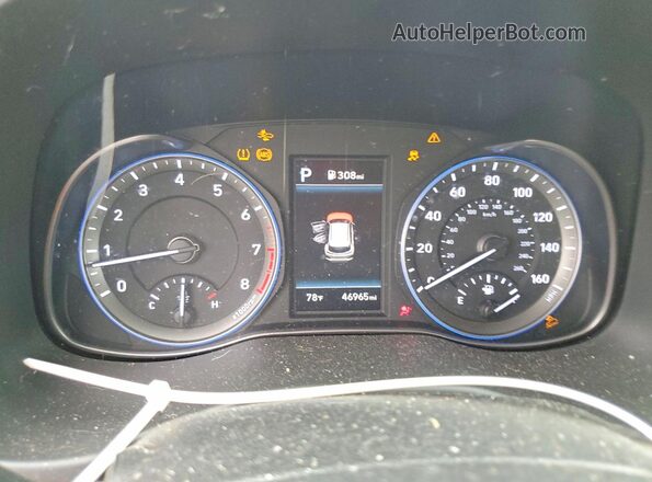 KM8K3CA51LU525430 2020 HYUNDAI KONA Синий Вид щитка приборов