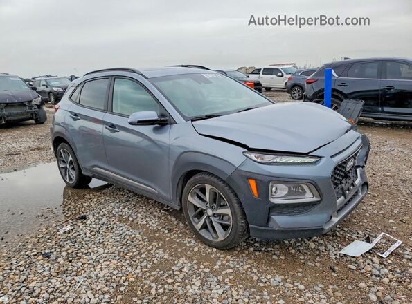 KM8K3CA51LU525430 2020 HYUNDAI KONA Синий Передняя правая четверть