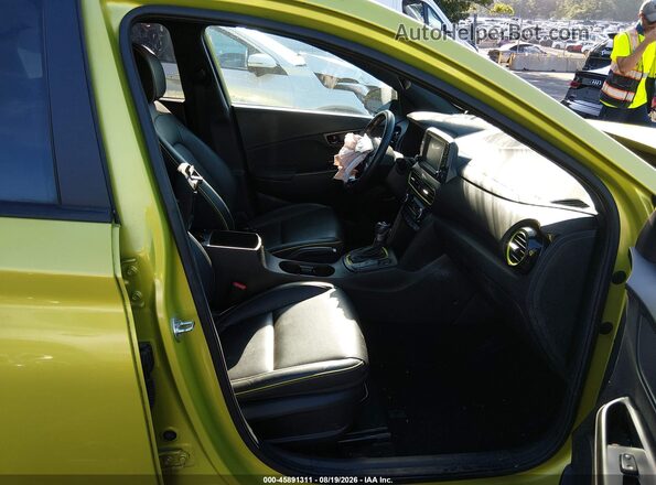KM8K3CA57LU520958 2020 HYUNDAI KONA Green Widok wnętrza z przodu