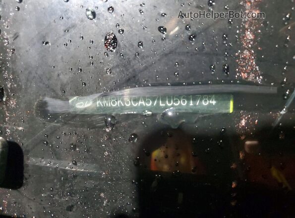 KM8K3CA57LU561784 2020 HYUNDAI KONA Green VIN կոդի պիտակի տեսք