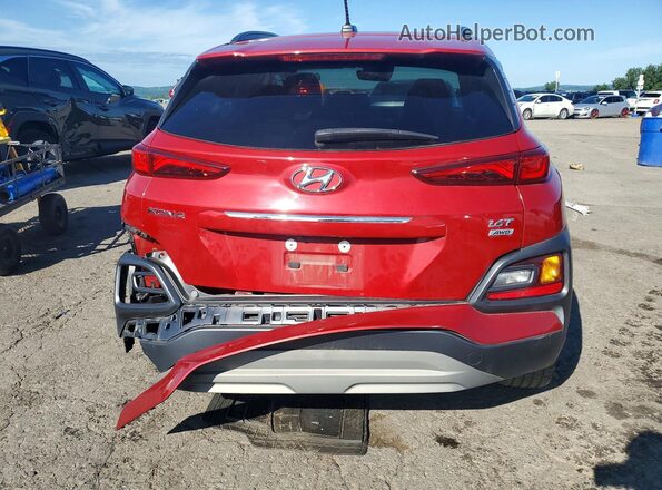 KM8K3CA58JU091455 2018 HYUNDAI KONA Красный Вид сзади