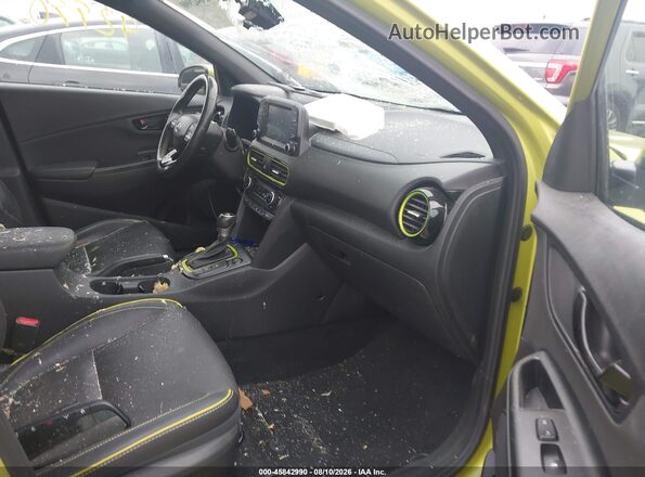 KM8K3CA58KU299708 2019 HYUNDAI KONA Green Widok wnętrza z przodu