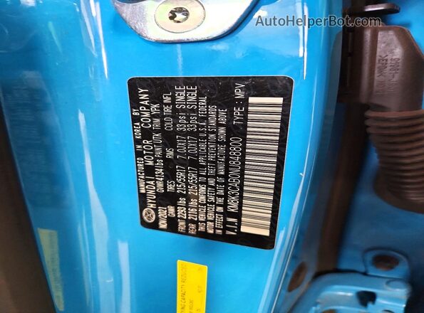 KM8K3CAB0NU848800 2022 HYUNDAI KONA Blue 360 interior view