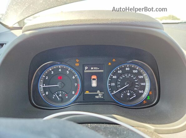 KM8K3CAB1PU997431 2023 HYUNDAI KONA Black Вид щитка приладів