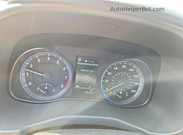 KM8K3CAB5PU055835 2023 HYUNDAI KONA Black Widok zestawu wskaźników