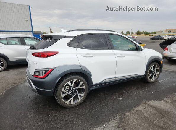 KM8K53A30PU971633 2023 HYUNDAI KONA White Vista de la etiqueta del VIN