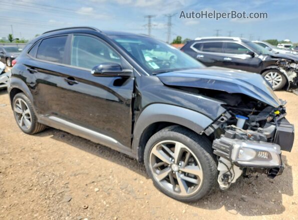 KM8K53A51MU628309 2021 HYUNDAI KONA Black Przód prawy