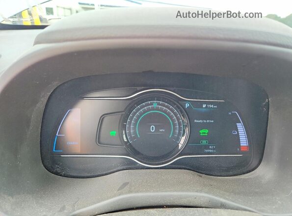 KM8K53AG4KU035512 2019 HYUNDAI KONA Gray Widok zestawu wskaźników