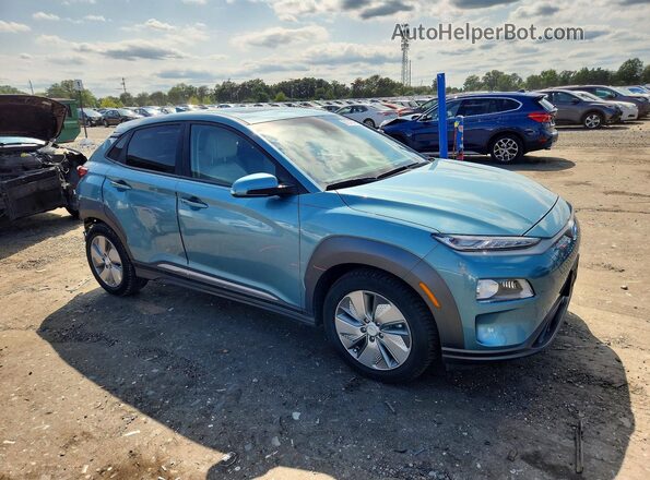 KM8K53AGXMU098228 2021 HYUNDAI KONA Turquoise Delantero derecho