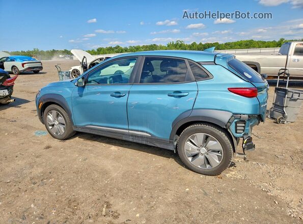 KM8K53AGXMU098228 2021 HYUNDAI KONA Turquoise Trasero izquierdo