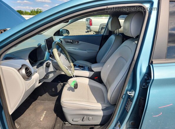 KM8K53AGXMU098228 2021 HYUNDAI KONA Turquoise Vista interior delantera