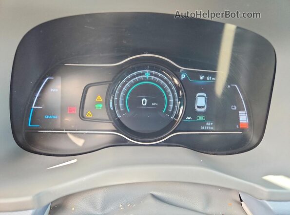 KM8K53AGXMU098228 2021 HYUNDAI KONA Turquoise Vista del cuadro de instrumentos