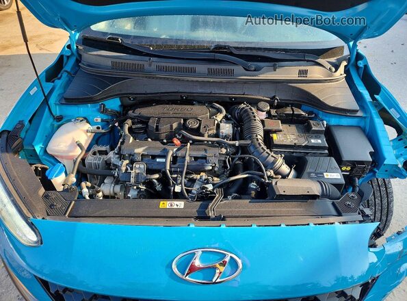 KM8K5CA31NU779764 2022 HYUNDAI KONA Blue Widok wnętrza z tyłu