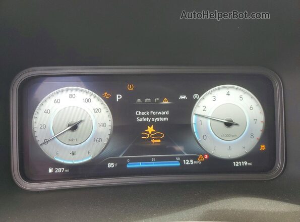 KM8K5CA32PU045914 2023 HYUNDAI KONA Gray Вид щитка приладів