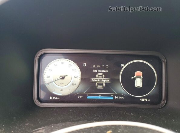 KM8K5CA39PU005359 2023 HYUNDAI KONA Black Вид щитка приладів