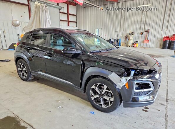 KM8K5CA52MU685845 2021 HYUNDAI KONA Black Przód prawy