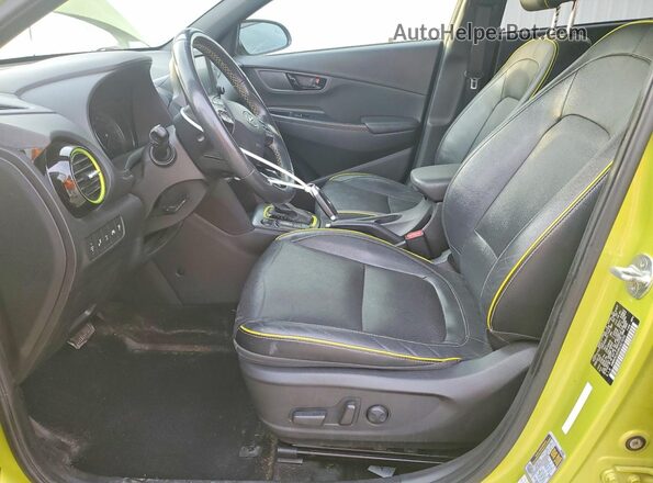 KM8K5CA53KU327070 2019 HYUNDAI KONA Green Widok wnętrza z przodu