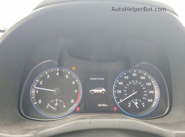 KM8K5CA54LU514447 2020 HYUNDAI KONA Black Вид щитка приладів