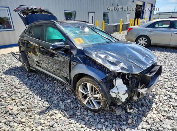 KM8K5CA58MU649741 2021 HYUNDAI KONA Black Przód prawy