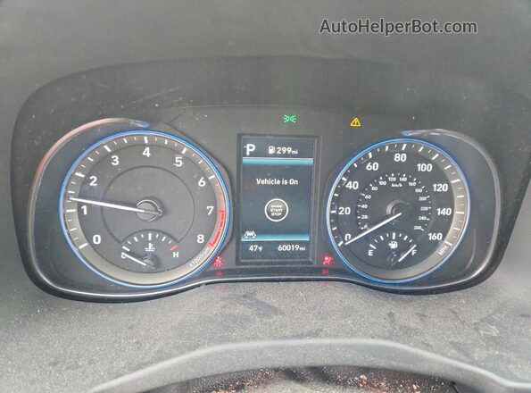 KM8K5CA5XMU625375 2021 HYUNDAI KONA Белый Вид щитка приборов