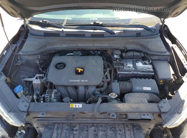 KM8K62AA0JU074308 2018 HYUNDAI KONA Black Вид підкапотного простору