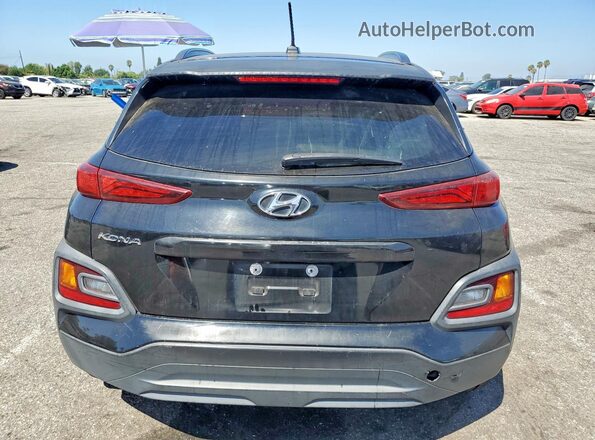 KM8K62AA0JU074308 2018 HYUNDAI KONA Black Вид ззаду