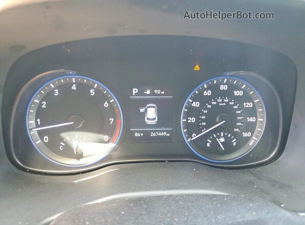 KM8K62AA0JU074308 2018 HYUNDAI KONA Black Вид щитка приладів