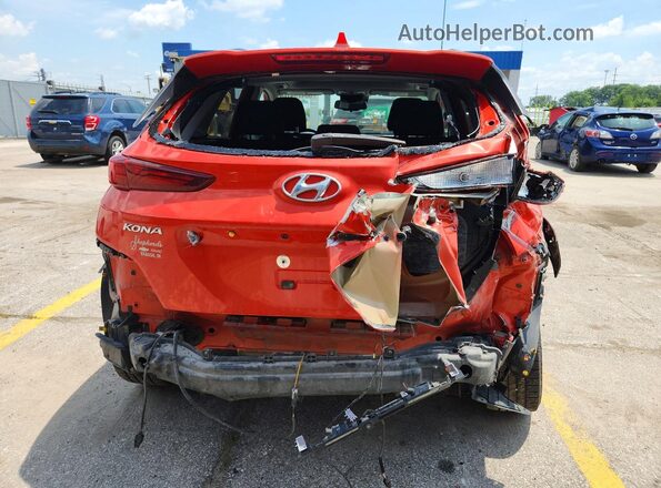 KM8K62AA0KU286286 2019 HYUNDAI KONA Orange Vista trasera