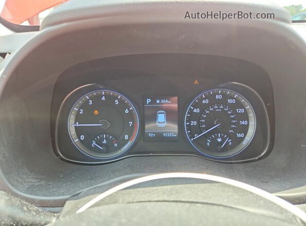KM8K62AA0KU286286 2019 HYUNDAI KONA Orange Vista del cuadro de instrumentos