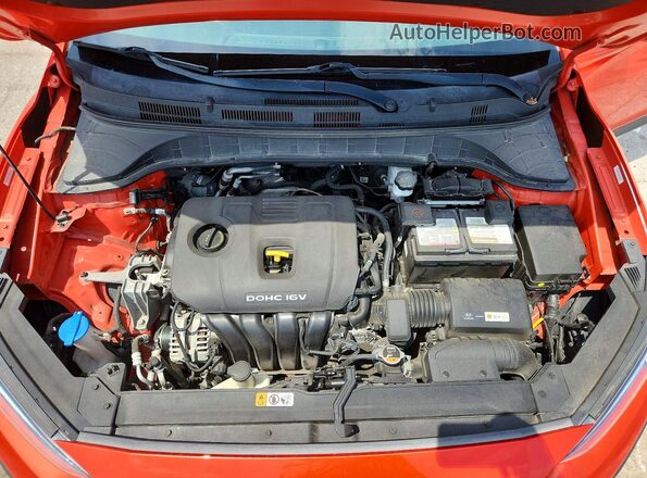 KM8K62AA0KU286286 2019 HYUNDAI KONA Orange Vista del compartimento del motor