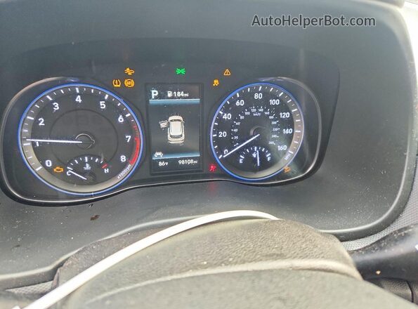 KM8K62AA0LU461332 2020 HYUNDAI KONA Black ხელსაწყოთა პანელის ხედი