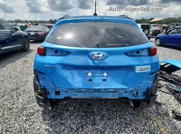 KM8K62AA1JU076598 2018 HYUNDAI KONA Blue Vista trasera
