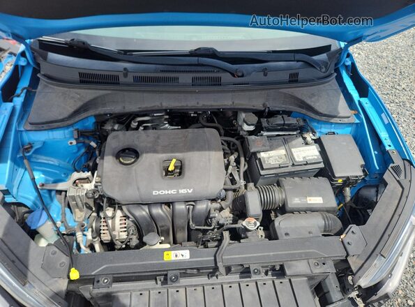 KM8K62AA1JU076598 2018 HYUNDAI KONA Blue Vista del compartimento del motor