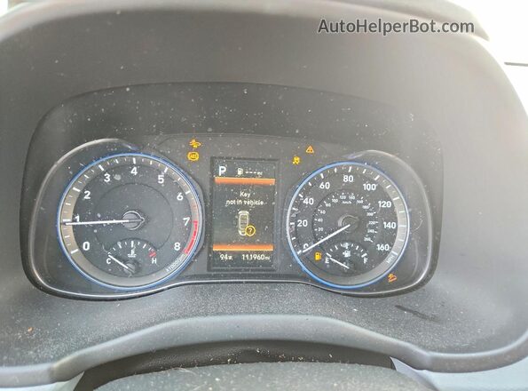 KM8K62AA3MU748746 2021 HYUNDAI KONA Black Widok zestawu wskaźników